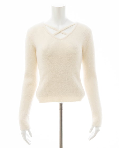 INGNI(イング) フェザークロスニット アイボリー