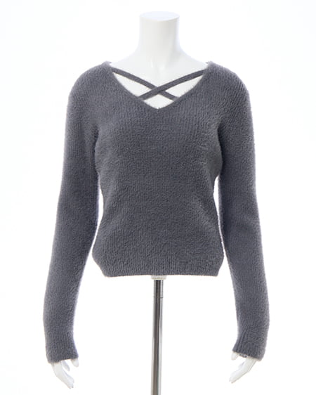 INGNI(イング) フェザークロスニット チャコールグレー