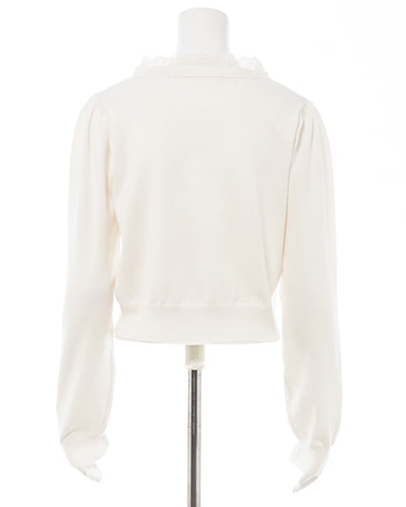 INGNI(イング) レースボウタイニット アイボリー