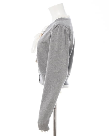 INGNI(イング) レースボウタイニット グレー