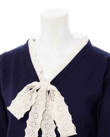 INGNI(イング) レースボウタイニット コン