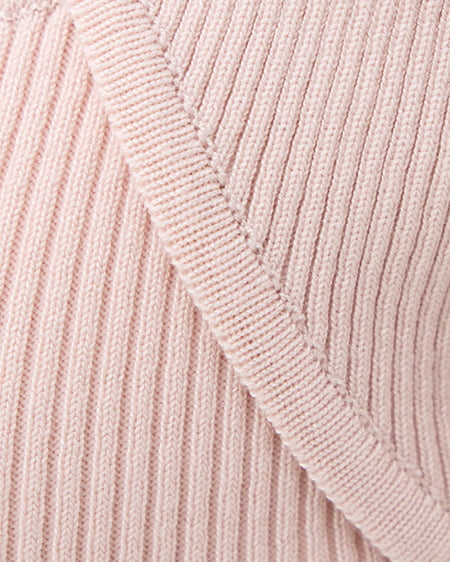 INGNI(イング) デコルテオープン5分袖ニット ピンク