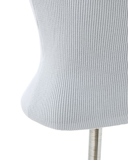 INGNI(イング) デコルテオープン5分袖ニット サックス