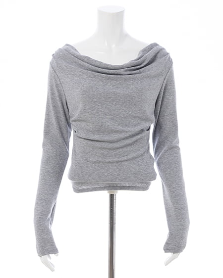 INGNI(イング) ギャザードレープトップス ライトグレー