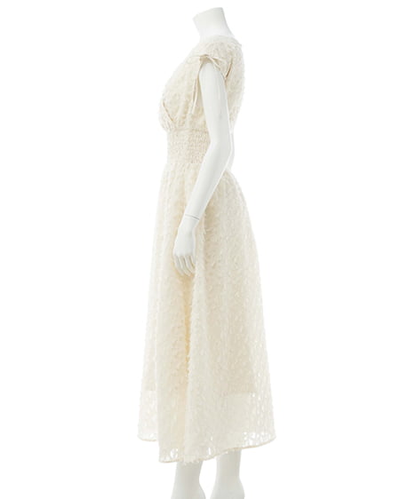 INGNI(イング) ジャガードフリンジワンピース アイボリー