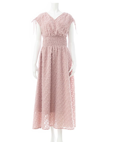 INGNI(イング) ジャガードフリンジワンピース ピンク