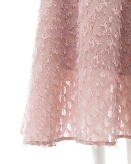 INGNI(イング) ジャガードフリンジワンピース ピンク