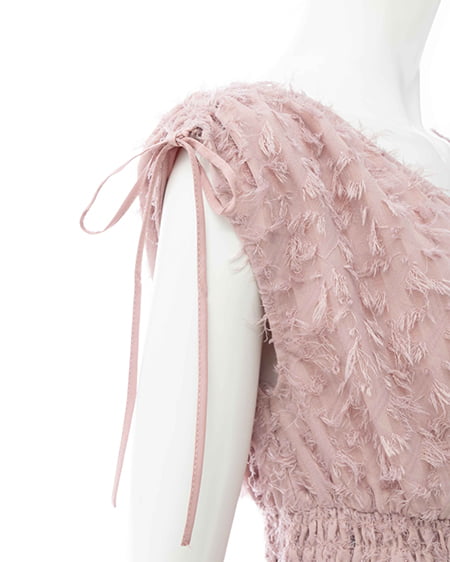 INGNI(イング) ジャガードフリンジワンピース ピンク