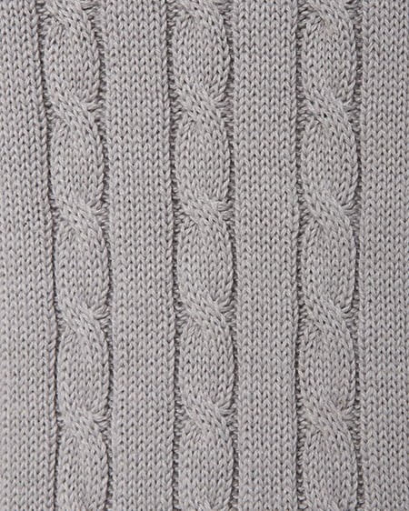 INGNI(イング) 胸刺繍金ボタンケーブルニットカーディガン ライトグレー