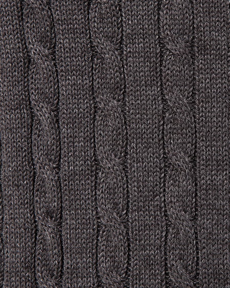 INGNI(イング) 胸刺繍金ボタンケーブルニットカーディガン チャコールグレー