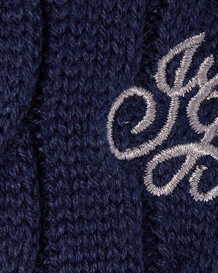 INGNI(イング) 胸刺繍金ボタンケーブルニットカーディガン コン