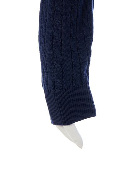 INGNI(イング) 胸刺繍金ボタンケーブルニットカーディガン コン