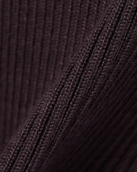 INGNI(イング) ボートネック袖金ボタンニット チャコールグレー