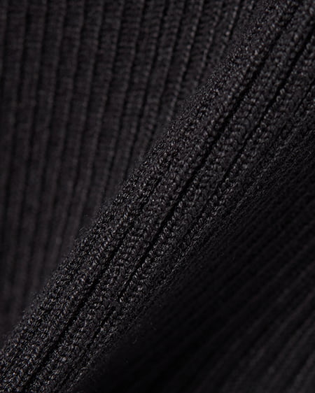 INGNI(イング) ボートネック袖金ボタンニット クロ