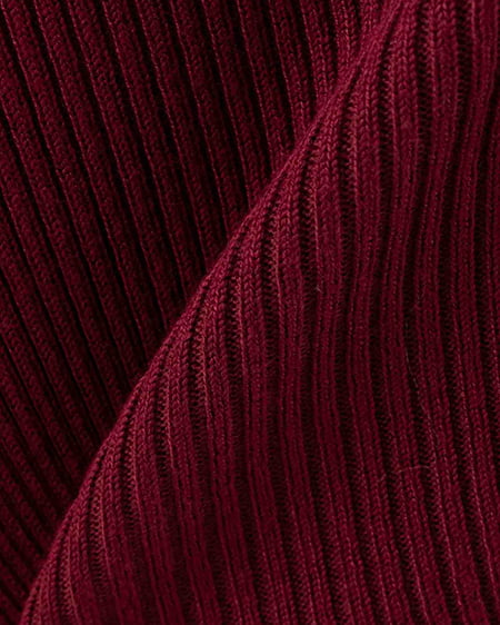 INGNI(イング) ボートネック袖金ボタンニット ボルドー