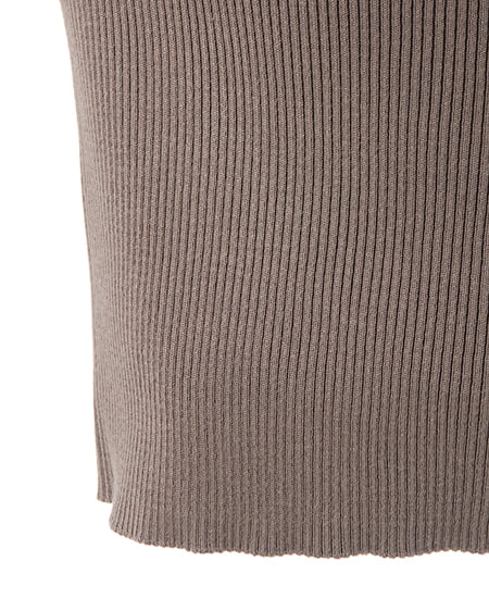 INGNI(イング) ボートネック袖金ボタンニット モカ