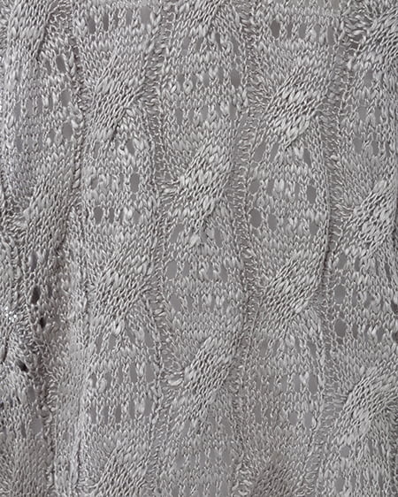 INGNI(イング) 透かし編みニットプルオーバー グレー