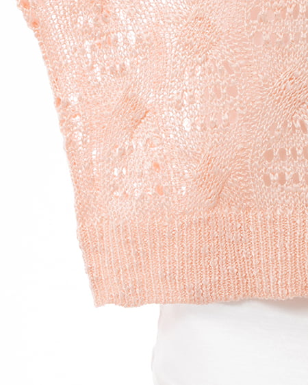 INGNI(イング) 透かし編みニットプルオーバー ピンク