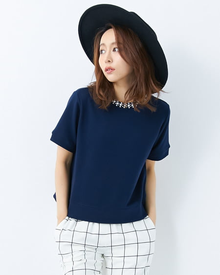 H／Nビジュー付裏毛／TOPS｜INGNI(イング) 公式通販｜INGNI STORE