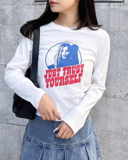 【WEB限定】GIRL長袖ピタTシャツ