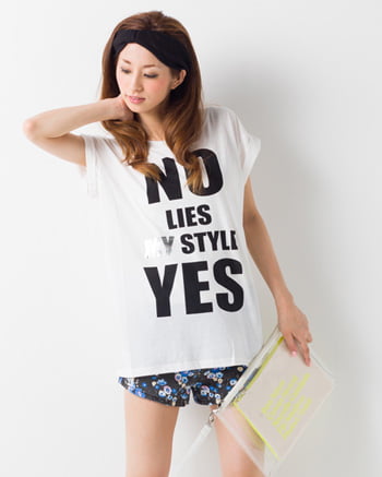 INGNI(イング) NO／YES／Tシャツ オフホワイト