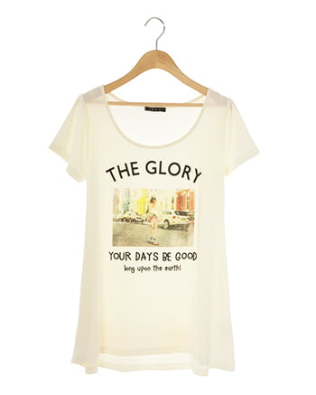 THE GLORY転写／チュニックTシャツ