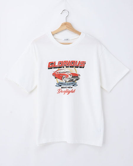 ピグメントロゴプリントTシャツ