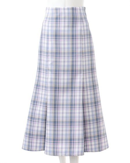 INGNI(イング) バックレースアップチェック柄マーメイドスカート コン/チェック